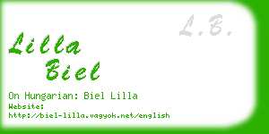 lilla biel business card